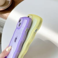 Čvrsta boja kovrčava val okvir čisti mekani kompatibilan sa iPhone futrolom