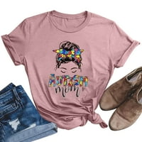 PEDORT WOMENS TOPS Trendy Fashion T košulje Ležerne prilike FIT Tee majica Pink, L