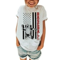 Majica malih majica Ležerne prilike za bejzbol 3D Odštampane djevojke Dječji dječaci bluza Teen odjeća