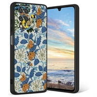 Plavo-cvjetni-william-morris-cvjetovi-leptiri-botanički-modeli-i-telefonski slučaj, odvojeni za Samsung