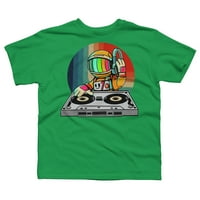 Astronaut Retro DJ Boys Kelly Green Graphic Tee - Dizajn ljudi XS