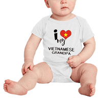 Srce moj vijetnamski djed Vijetnam love zastava novorođenčad romper baby bodysuit
