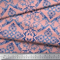 Soimoi ružičasta viskoza šifon tkanina vektorski dizajn damaske tkanine otisci na široko dvorište