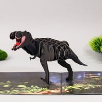 Dinosaur crtani film 3D čestitka vlaka stereo čestitka čestitka papirnu skulpturu ručno izrađena kreativna