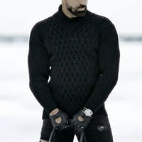Dugi pulover džemperi za muškarce obrezane pulover džemperi za muškarce lagane crne l