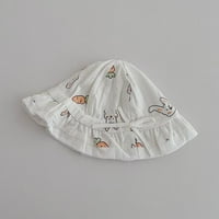 Thaisu Baby Sun Hat, sladak crtani print luk širokoj ručici šešira za novorođene kašike za djevojčice