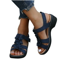 Sandale za plažu Aueoeo za žene, klinove sandale za žene Ljeto klizanje na papuče sandale sa sandale
