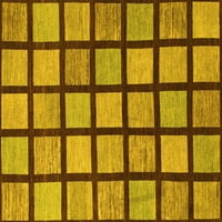 Ahgly Company u zatvorenom kvadratu Checkerirani žuti modernim prostirkama, 3 'kvadrat