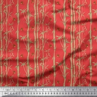 Soimoi pamučna kambrična tkanina ptica i bambusovo dekor dekor od tiskanog dvorišta široko