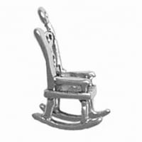 Sterling Silver 30 BO lančani 3D stolica za ljuljanje Privjesak ogrlica