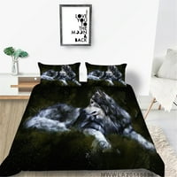 Početna strana Postavi luksuzni posteljina poklopac posteljina Wolf printov prekrivač prekrivača Vintage