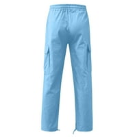 Teretne pantalone za muškarce elastične strukske crkvene taktičke hlače Ležerne prilike na otvorenom planinarske pantalone sa džepovima