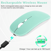 Bluetooth punjivi miš za Lenovo ThinkPad laptop Bluetooth bežični miš dizajniran za laptop MAC iPad Pro računarski tablet Android Teal