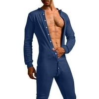Wofedyo Muške pidžame postavio je muške gumb sa čvrstim postoljem One Open Tumpsit Pajamas domaća odjeća