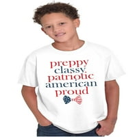 Preppy Patriotska američka bomba Crewneck T košulje Dječja djevojka Teen Brisco Brends X