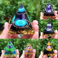 Ana Amethyst Crystal Bearing Orgonite Piramid Obsisians Chakra Energy Orgone Stones