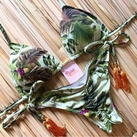 OAVQHLG3B kupaće kostim za žene Bikini kupaći komisionici tiskani bočni kravat bikini set Push-up brazilski