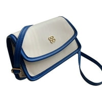 Mali FAU kožni križni torbe na rame Torbi torbice torbe za žene, plavo-osposobljavanje bijele, G168161
