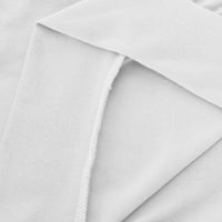 Ležerne haljine za žene Žene modni casual udobne haljine za printu s dugim rukavima bijeli XL