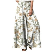 Umitay Fashion ženske tiskane šivene puštajuće ležerne hlače