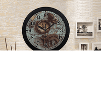 Retro Vintage nautički kompas na drevnom kartu svijeta okrugli zidni sat Veliki broj za uredsku školu