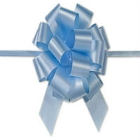 Pakovanje od 50, 4 Čvrsto svijetlo plava polipropilen flora saten poklon povlačenje lukova petlje za poklone košare i poklon pakiranje