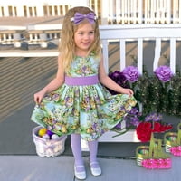 Djevojka za mališana Ljetna jesen cvjetna haljina Djevojke djevojke djevojke casual odjeća haljina za