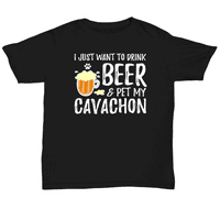 Pivo i Cavachon sise majica smiješna pasa mama ili pas dar Idea