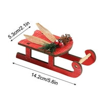 Verpetridure Božićni ukras sa sanjom Privjesak za cipele Drveni obnaljni privjesak crveni božićni dan