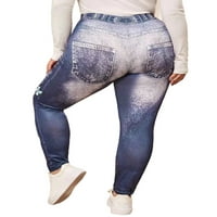 Abtel Fau traper hlače za žene plus veličine gamaše visoki uspon pantalona stručnjaka Skinny Jeggings Style-B 0xl