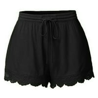 Leesechin kratke hlače za žensko čišćenje trendy čipka plus veličine konopske kratke hlače joga sportske