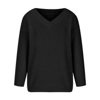 Feesfes ženski džemper vrhovi pada i zima casual okrugli vrat dugih rukava s dugim rukavima na vrhu bluza prodaja odjeće