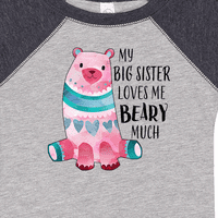 Inktastic Moja velika sestra voli me mnogo sa slatkim medvjedom poklon baby boy ili baby girl bodysuit