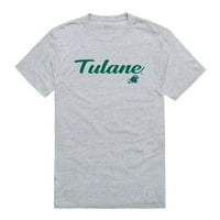 Tulane University Green Waves Script Tee majica Sivi medij