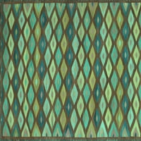 Ahgly Company u zatvorenom kvadratnu orijentalne tirkizne plave tradicionalne prostirke, 8 'kvadrat