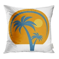 Palm Beach Odmor odmora Silhouette Stablo Sažetak Aqua brendiranje Komunikacijski jastuk za jastuk