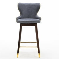 Baytocare A & A nameštaj, 29,9 Moderna leathaire tkanina bara stolice, gold naljepljive trim ukras za ukrašavanje, set od