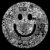 Pop Art Muška premium Blend Word Art Majica - osmijeh na različitim jezicima