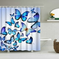 Plavi butterfly tuš sa zavjesom cvijet cvjetni cvjetni monarh opružni leptiri Novost Wildflower Priroda