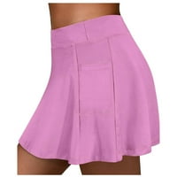 Outfmvch ružičasta haljina za žene teniske suknje pokrene joga unutrašnjih kratkih kratkih kratkih elastičnih
