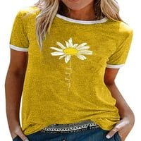 Ženska majica s kratkim rukavima modna creva Cvjetna cvjeta Daisy Grafičke dame Ljetna majica za bluze