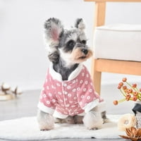 TOPUMT COSY Vjetrootporni cvjetni pas za zimski kaput Warm Dog odjeća za hladno vrijeme sa krznenim
