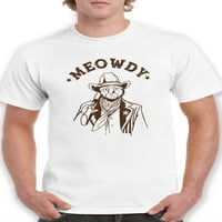 Meowdy Cowboy mainov majica Muškarci -Martprints dizajni, muški 4x-veliki