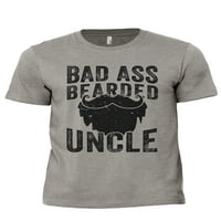 Bad Ass bearded stric Muški modernim fit zabavnim majicama od tiskanog grafičkog tiskana vojna siva