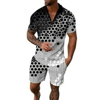 Ljetna odjeća za muškarce muške brzo suhe 3D kratkih rukava kratkih kratkih rukava na plaži Tropski