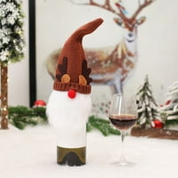 Champagne Tumbler božićni ukrasi pletene tkanine lutke Boce poklopac staklene poklon kutije