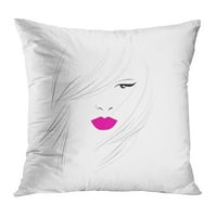 Oko ružičaste usne Beauty apstraktni prekrasan zatvori Kozmetički jastučni jastučni jastučni poklopac jastuk