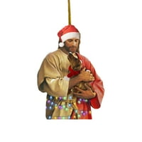 Wendunide Božićni ravni haning ukras božićno dekor Dr.