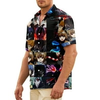 Muške majice casual gumb dole na havajsku košulju Tokio Ghoul Ispiši običan džep mekani top140
