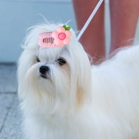 Klip za kosu za kućne ljubimce Slatka 3D cvjetni pas frizura bez napora Styling Udobne princeze Cat cvjetna petala za glavu za vjenčani pribor za pazu